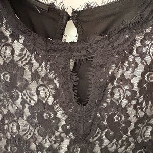 Elegant Black Lace Top
